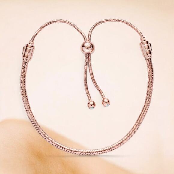 Pandora Moments Snake Chain Slider Bracelet - Picture 3 of 4